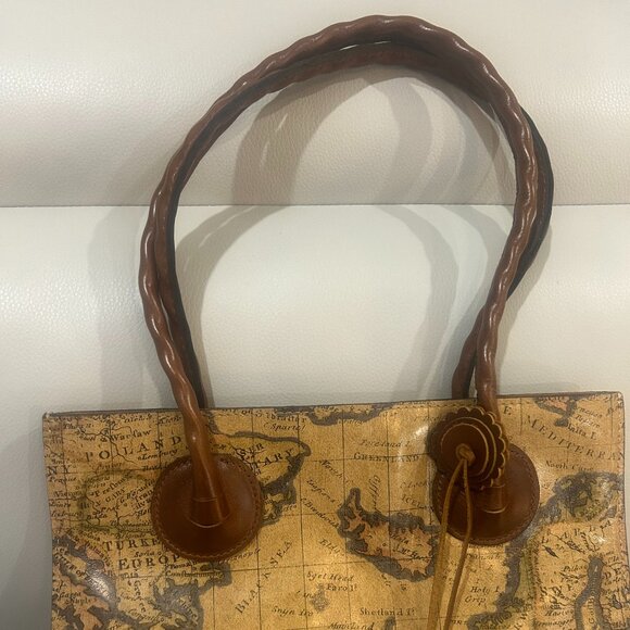 Patricia Nash European Map Cavo Leather Handbag NWT $249 - Picture 6 of 10